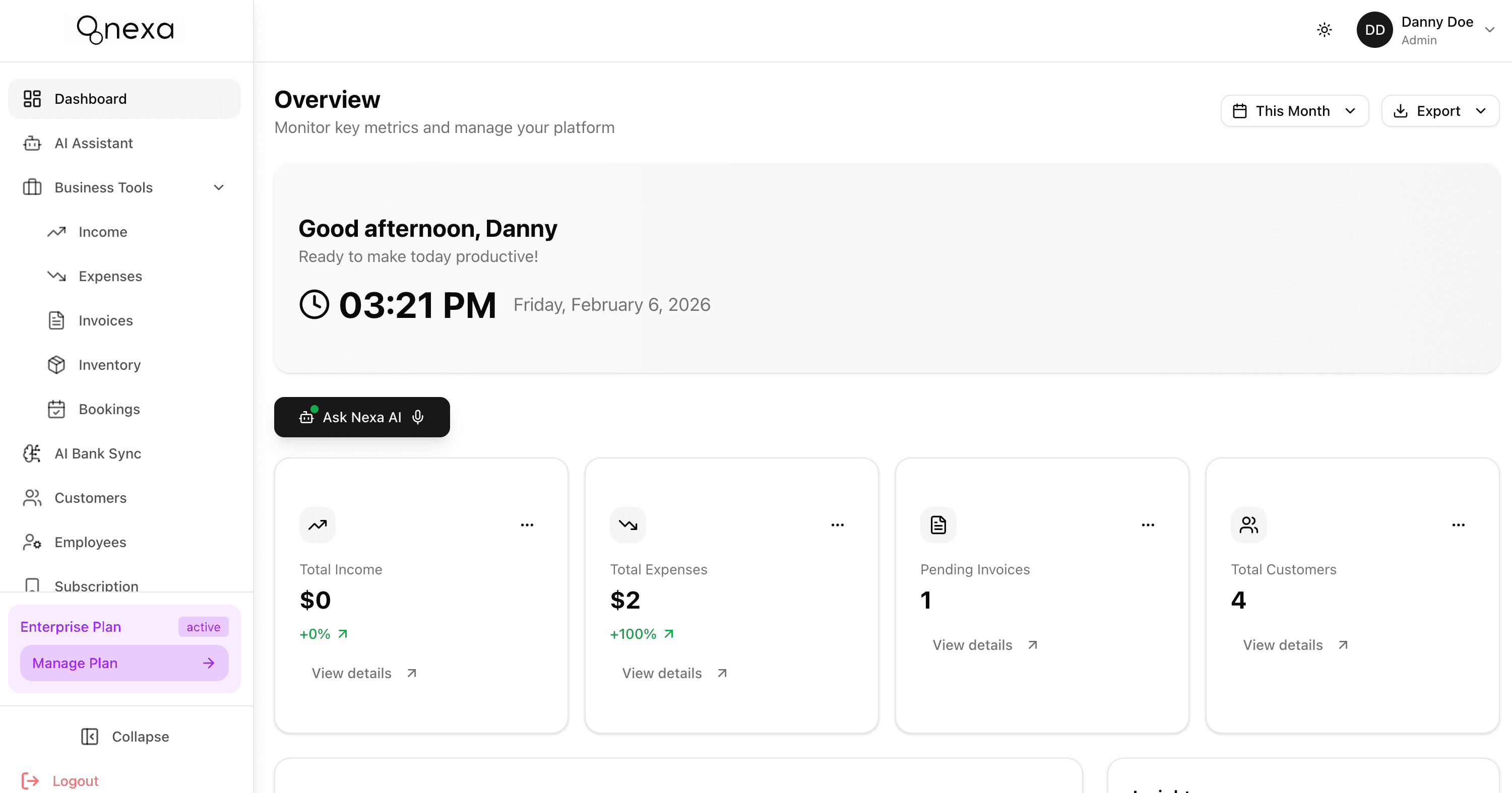 Nexa product screenshot