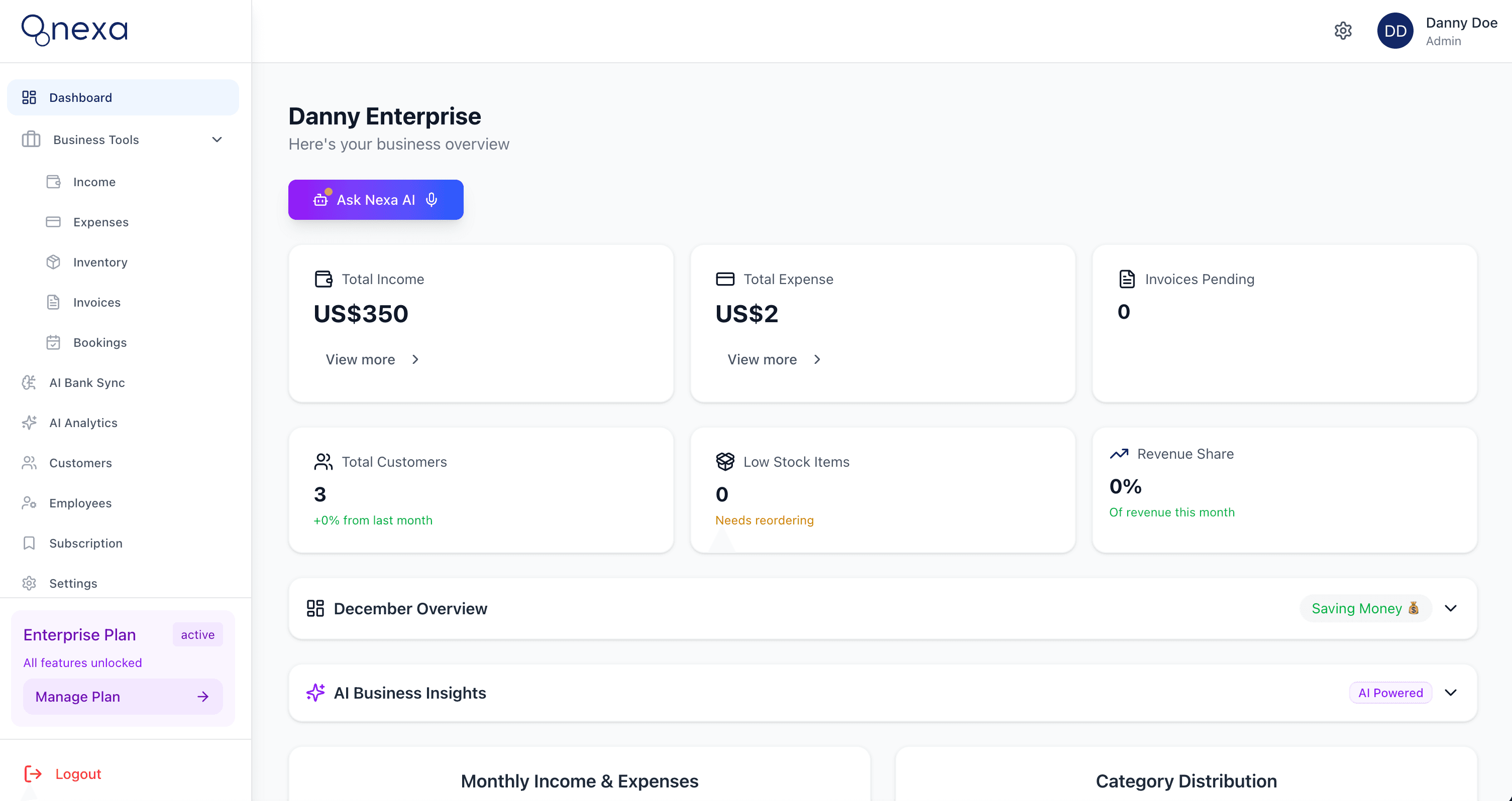 Nexa product screenshot